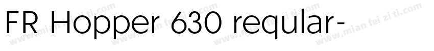 FR Hopper 630 reqular字体转换